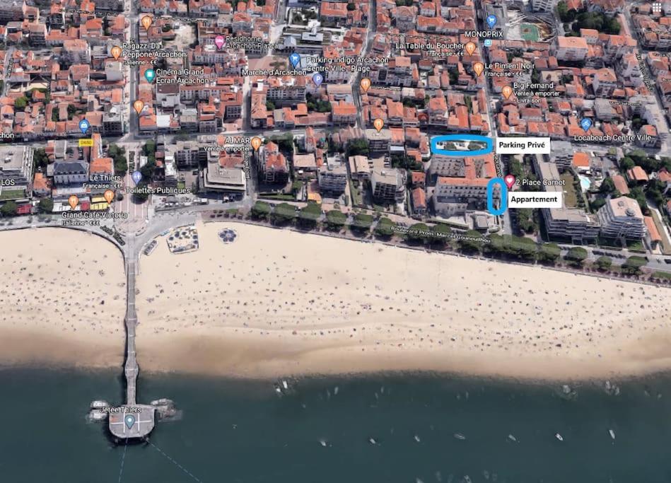Grand Hotel - Magnifique Appartement Bord De Plage Centrale Arcachon Luaran gambar